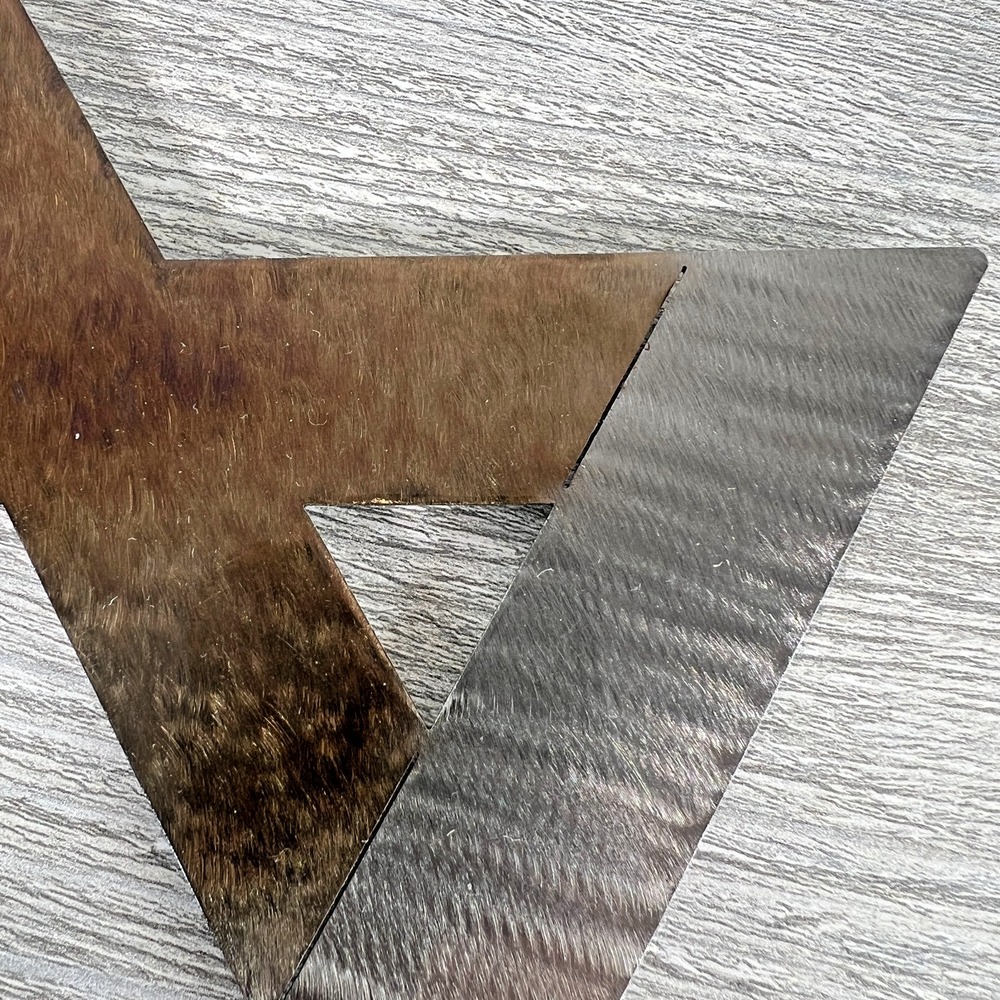 Star of David Wall Art 12" x 12" Polished Textured Jeweled Carbon Steel 2010 - Picture 5 of 12